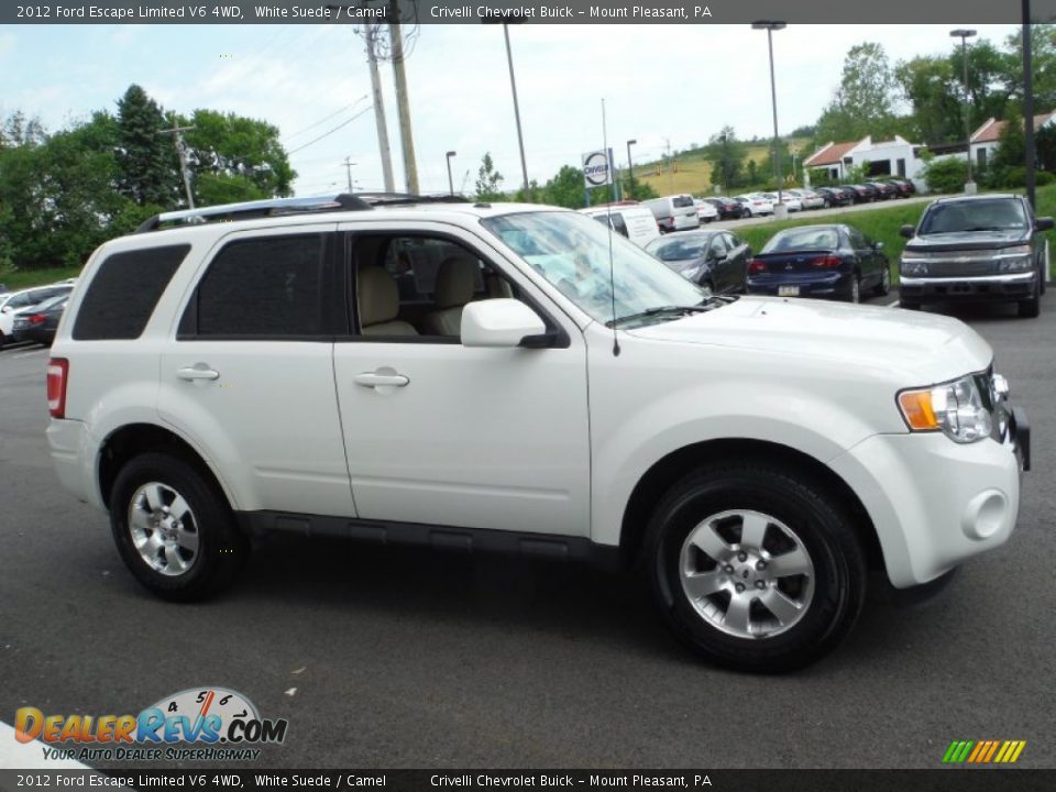 2012 Ford Escape Limited V6 4WD White Suede / Camel Photo #8