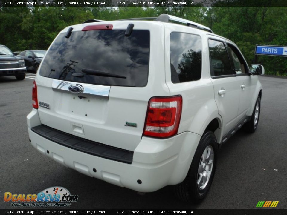 2012 Ford Escape Limited V6 4WD White Suede / Camel Photo #9