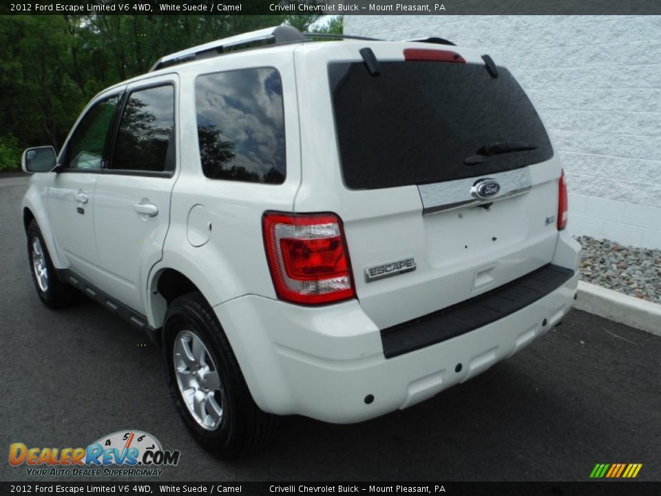 2012 Ford Escape Limited V6 4WD White Suede / Camel Photo #11