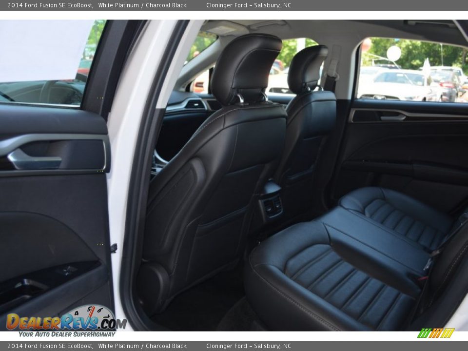 2014 Ford Fusion SE EcoBoost White Platinum / Charcoal Black Photo #13