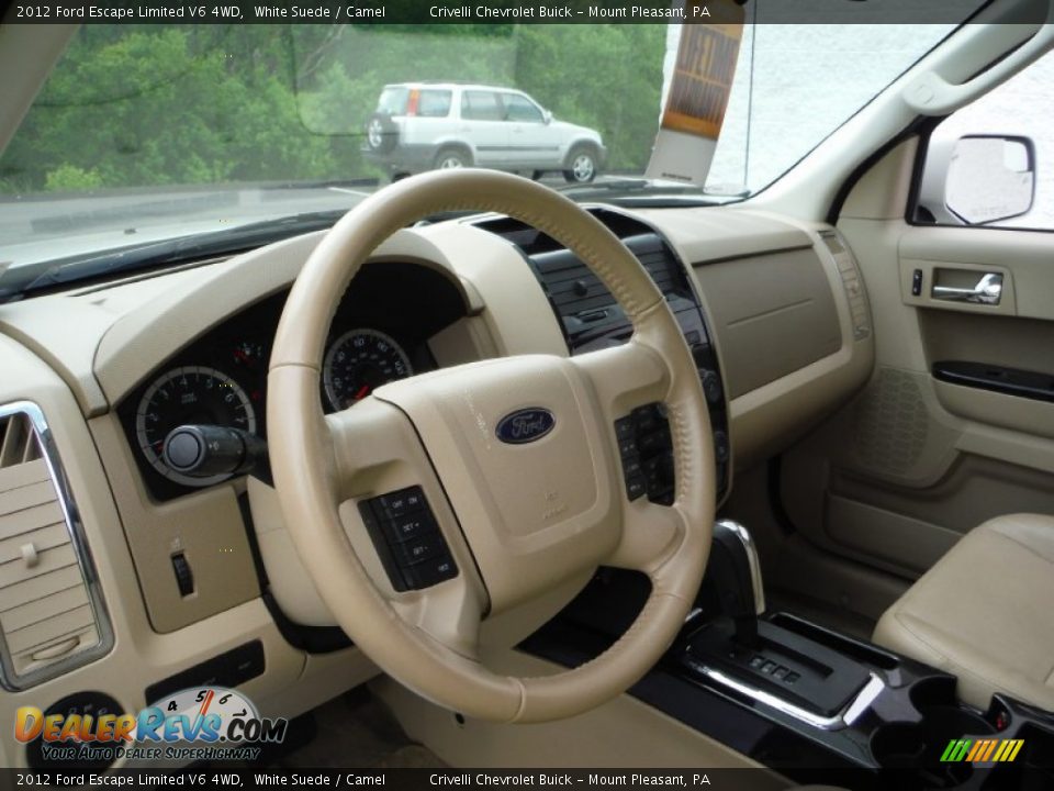 2012 Ford Escape Limited V6 4WD White Suede / Camel Photo #16
