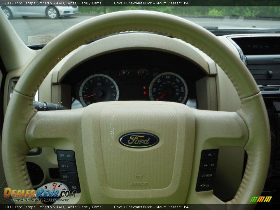 2012 Ford Escape Limited V6 4WD White Suede / Camel Photo #25