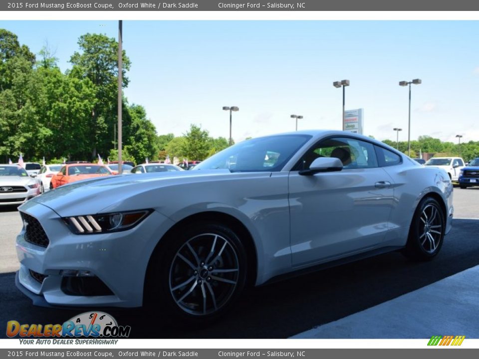2015 Ford Mustang EcoBoost Coupe Oxford White / Dark Saddle Photo #3