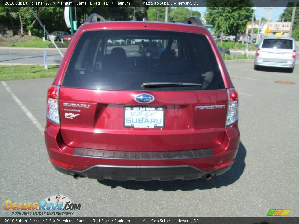 2010 Subaru Forester 2.5 X Premium Camellia Red Pearl / Platinum Photo #7