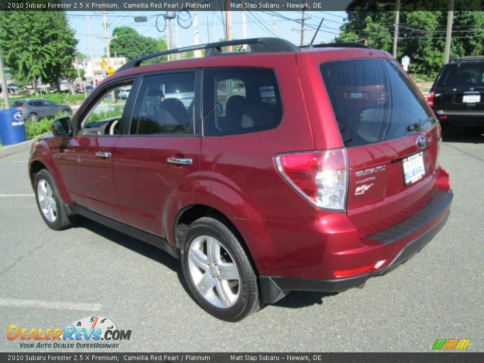 2010 Subaru Forester 2.5 X Premium Camellia Red Pearl / Platinum Photo #8