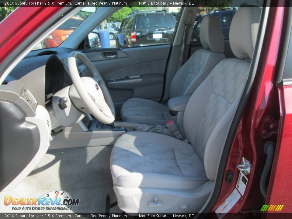 2010 Subaru Forester 2.5 X Premium Camellia Red Pearl / Platinum Photo #10