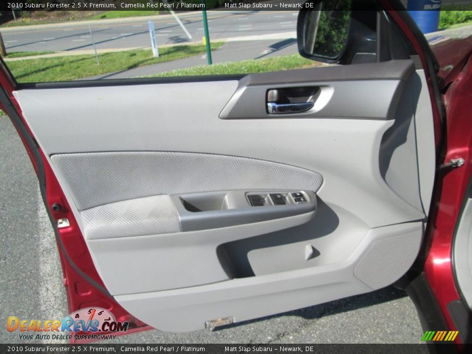 2010 Subaru Forester 2.5 X Premium Camellia Red Pearl / Platinum Photo #11