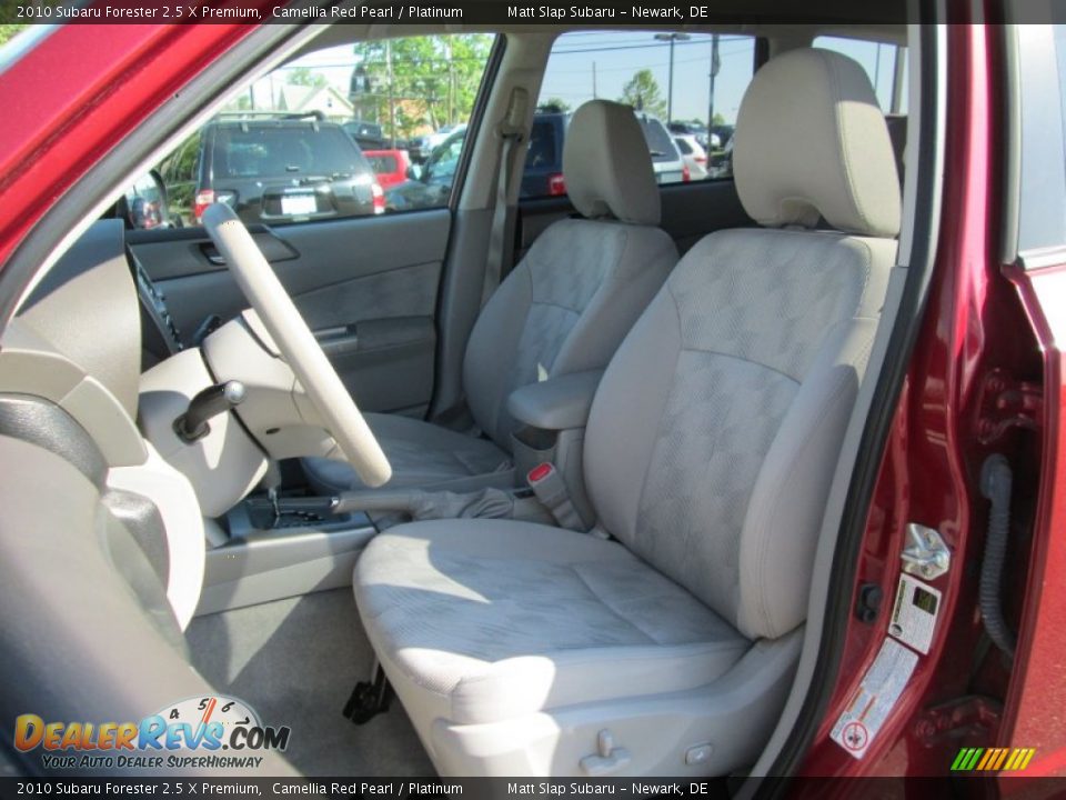 2010 Subaru Forester 2.5 X Premium Camellia Red Pearl / Platinum Photo #13