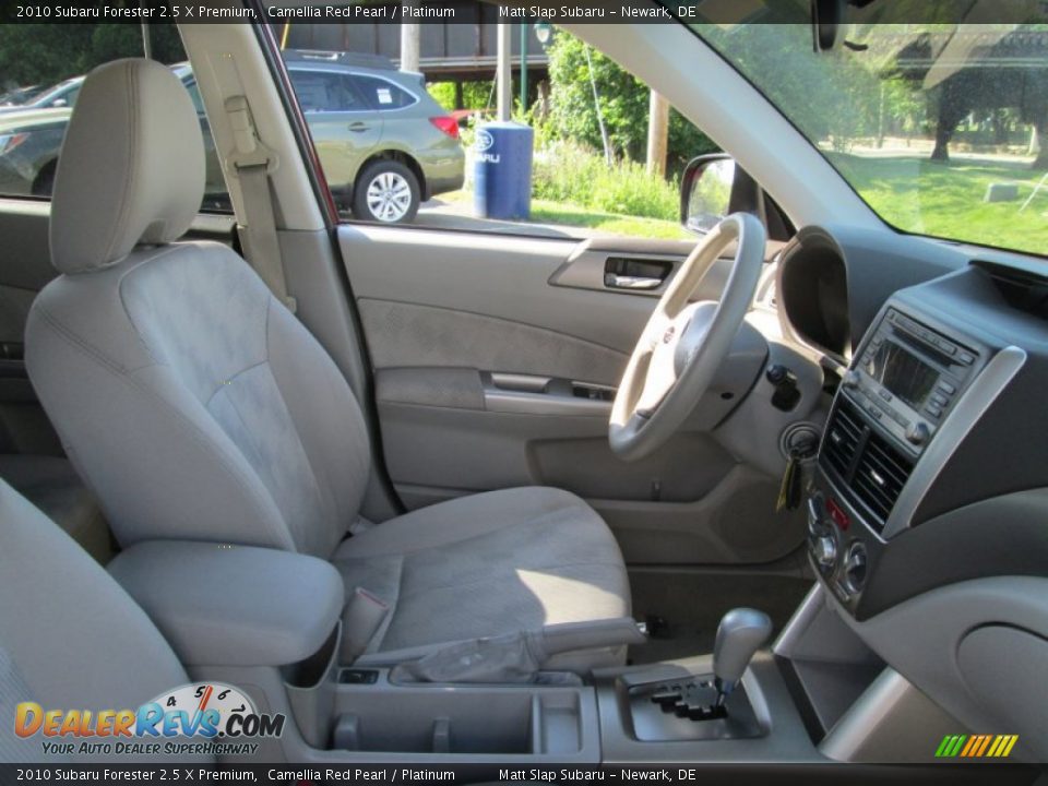 2010 Subaru Forester 2.5 X Premium Camellia Red Pearl / Platinum Photo #14