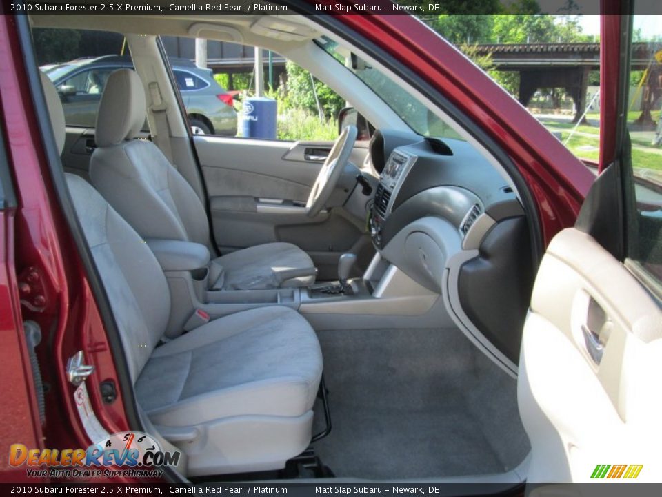 2010 Subaru Forester 2.5 X Premium Camellia Red Pearl / Platinum Photo #16