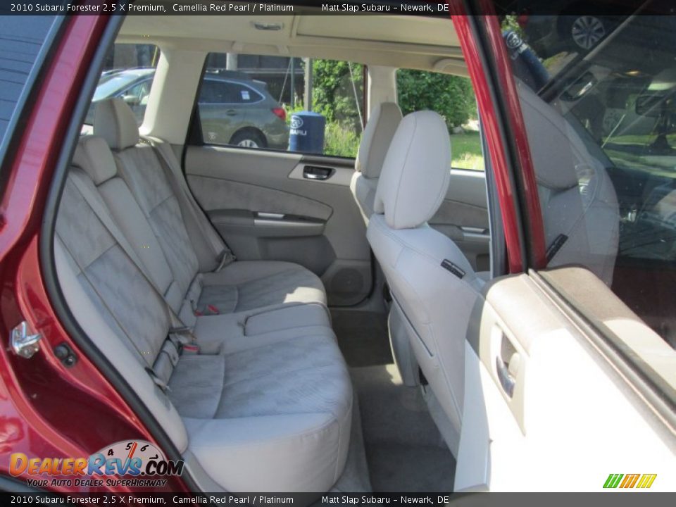 2010 Subaru Forester 2.5 X Premium Camellia Red Pearl / Platinum Photo #17