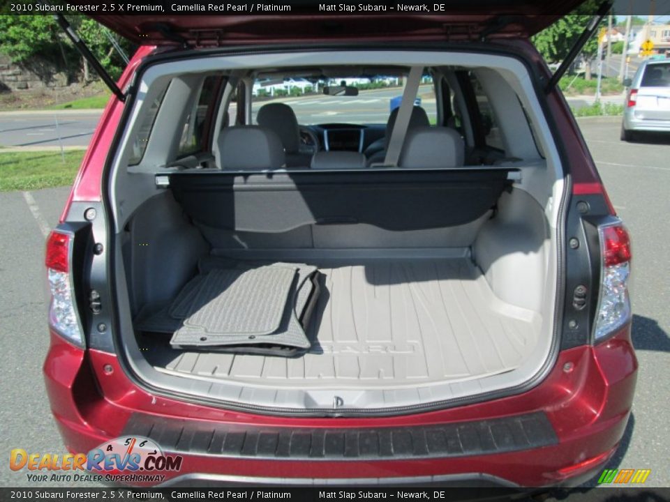 2010 Subaru Forester 2.5 X Premium Camellia Red Pearl / Platinum Photo #18