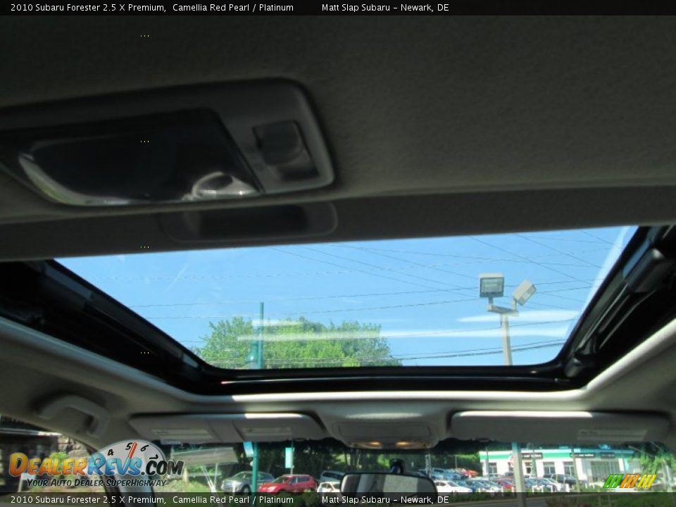 2010 Subaru Forester 2.5 X Premium Camellia Red Pearl / Platinum Photo #19