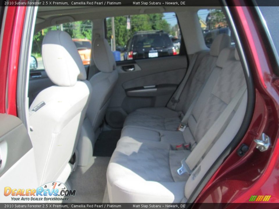 2010 Subaru Forester 2.5 X Premium Camellia Red Pearl / Platinum Photo #20