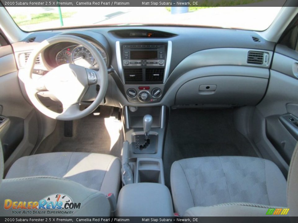 2010 Subaru Forester 2.5 X Premium Camellia Red Pearl / Platinum Photo #23