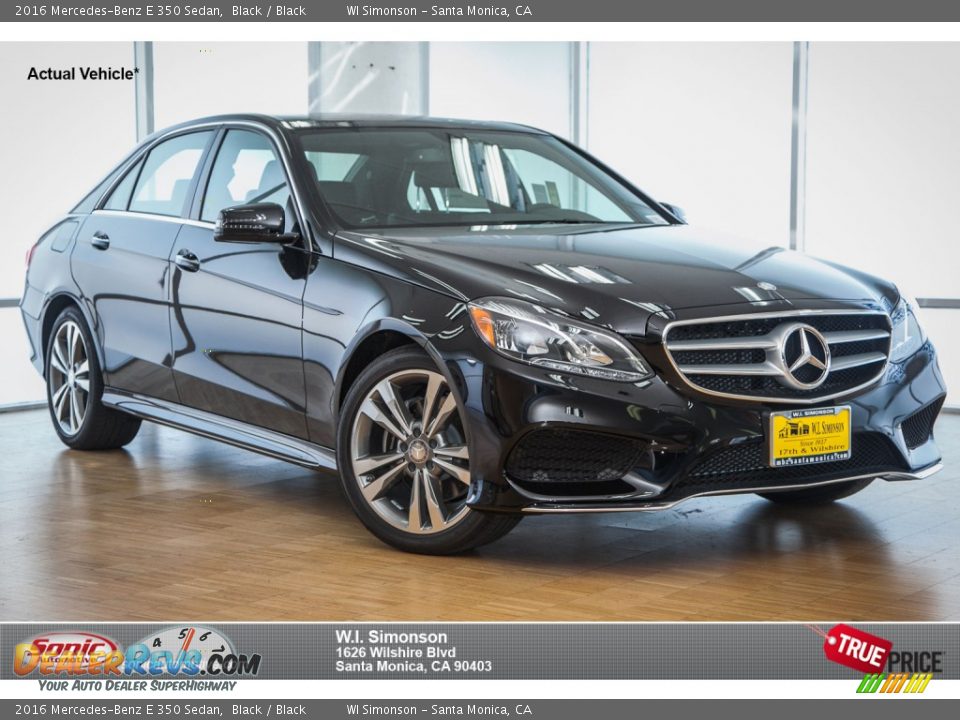 2016 Mercedes-Benz E 350 Sedan Black / Black Photo #1