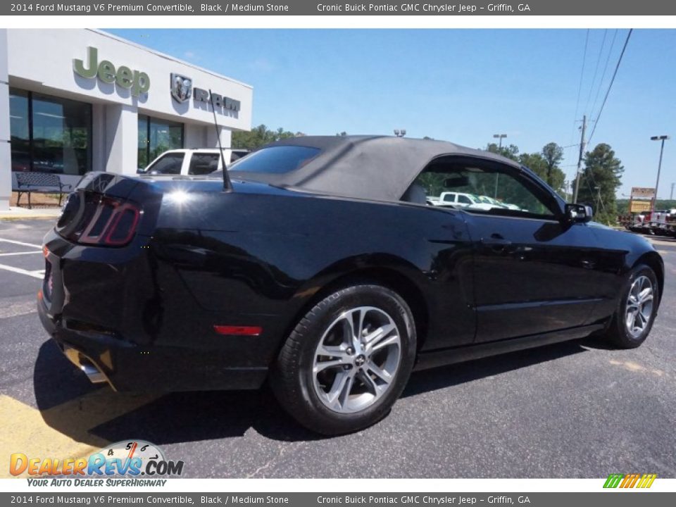 2014 Ford Mustang V6 Premium Convertible Black / Medium Stone Photo #16