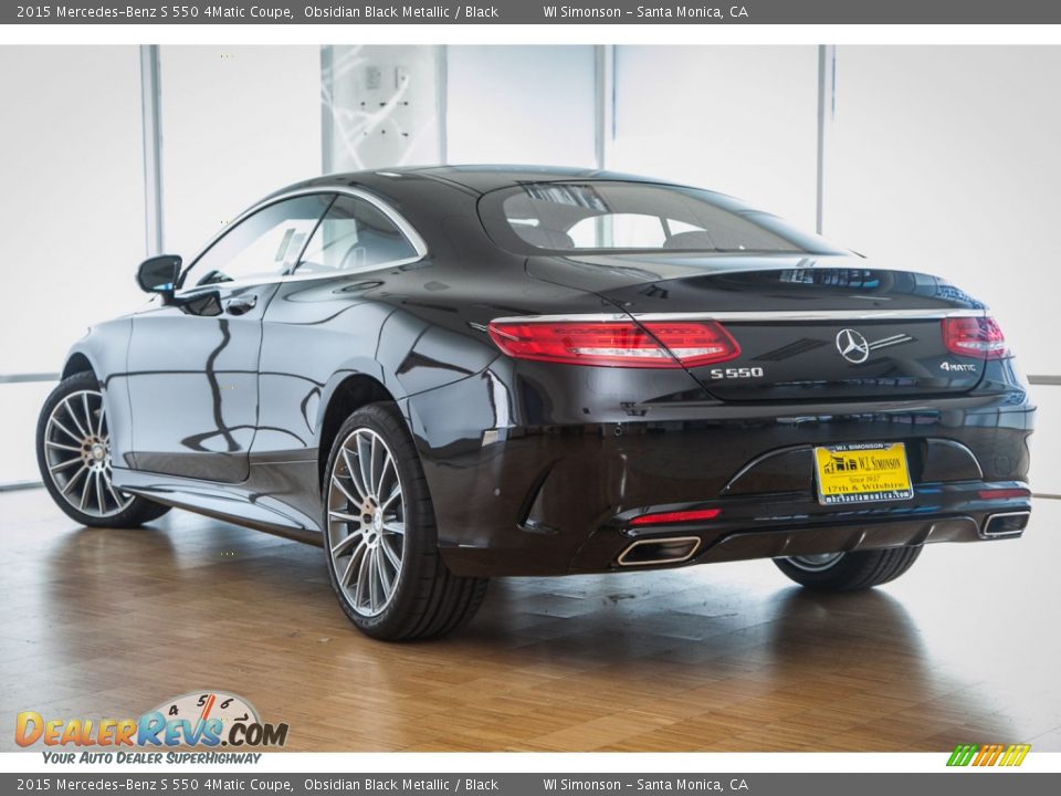 2015 Mercedes-Benz S 550 4Matic Coupe Obsidian Black Metallic / Black Photo #3