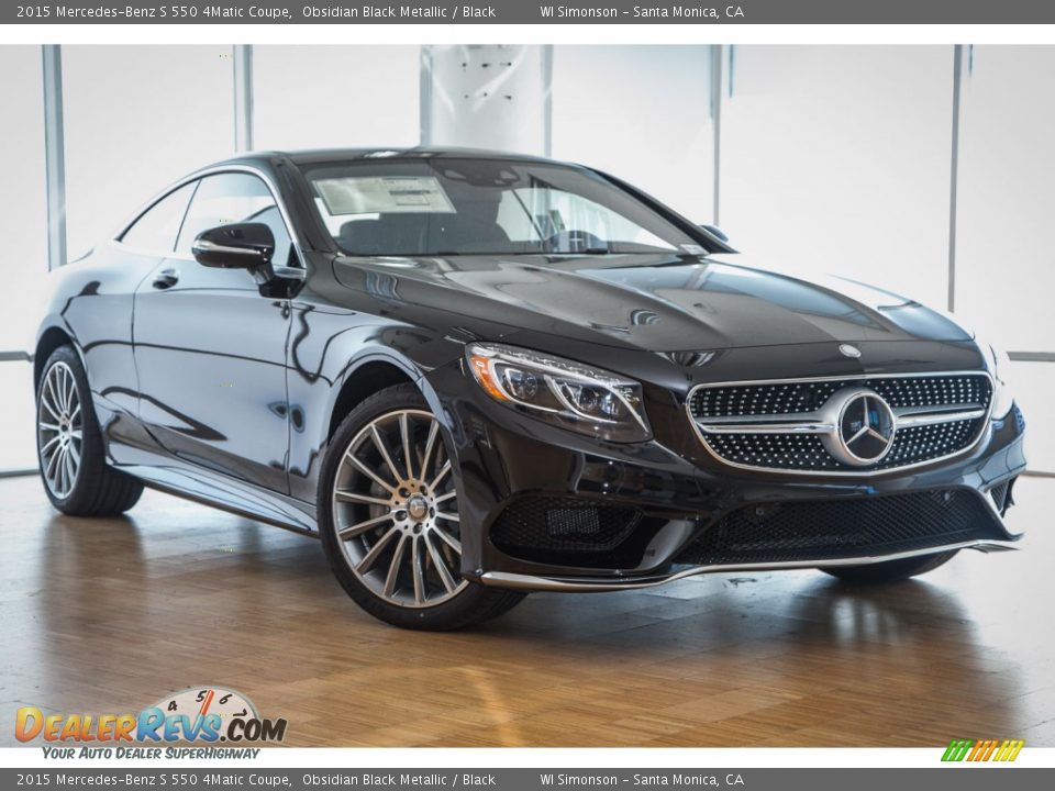 2015 Mercedes-Benz S 550 4Matic Coupe Obsidian Black Metallic / Black Photo #12