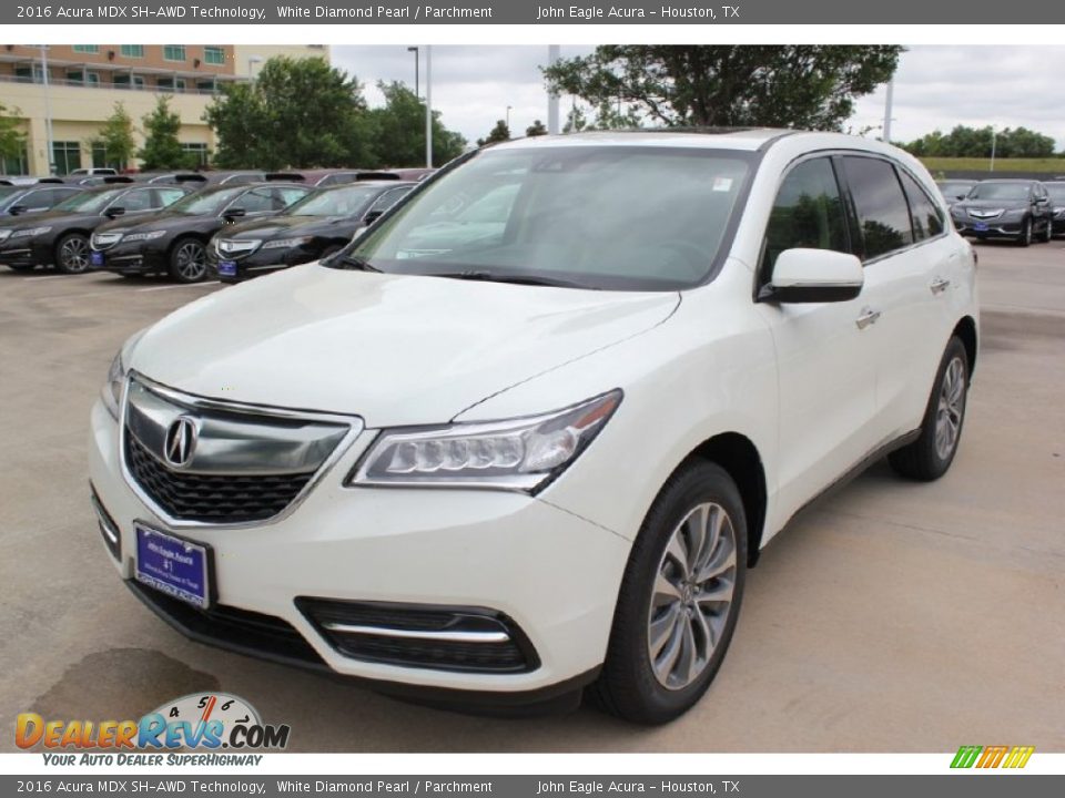 2016 Acura MDX SH-AWD Technology White Diamond Pearl / Parchment Photo #3