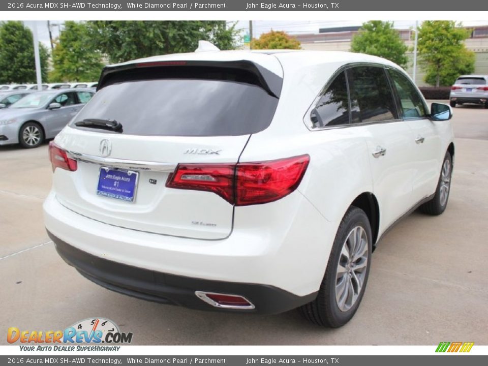 2016 Acura MDX SH-AWD Technology White Diamond Pearl / Parchment Photo #7