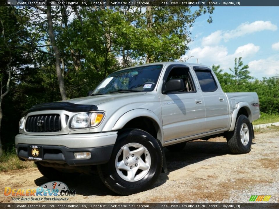 2003 Toyota Tacoma V6 PreRunner Double Cab Lunar Mist Silver Metallic / Charcoal Photo #1