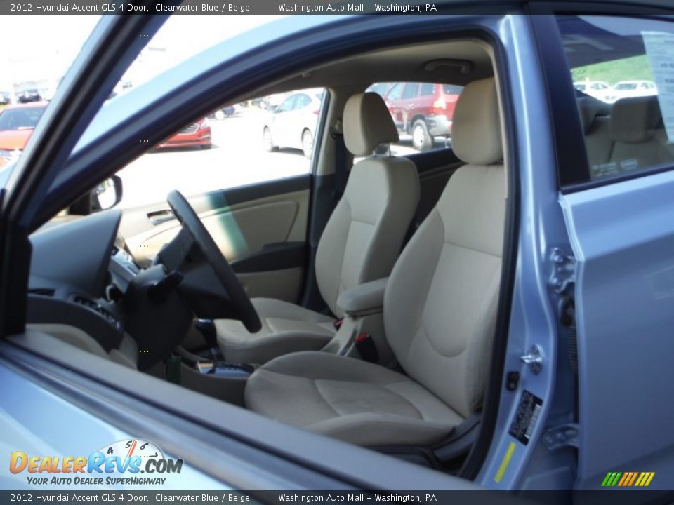 2012 Hyundai Accent GLS 4 Door Clearwater Blue / Beige Photo #11