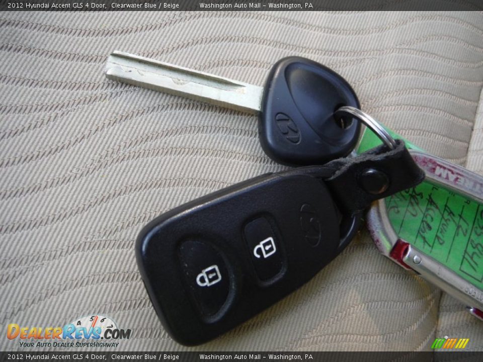 2012 Hyundai Accent GLS 4 Door Clearwater Blue / Beige Photo #20