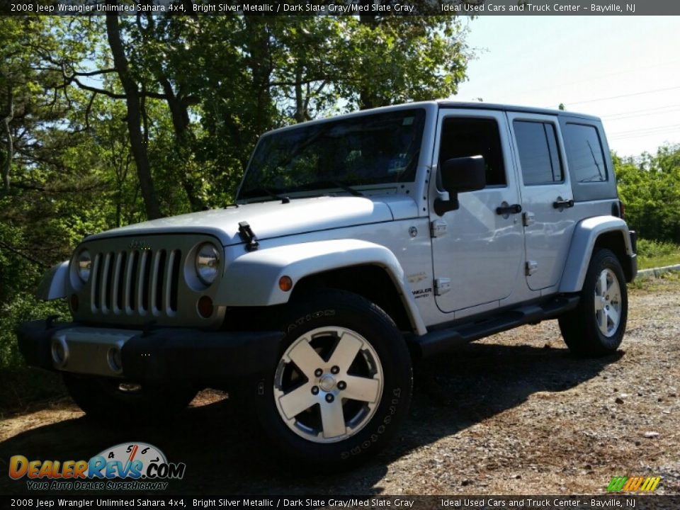 2008 Jeep Wrangler Unlimited Sahara 4x4 Bright Silver Metallic / Dark Slate Gray/Med Slate Gray Photo #1