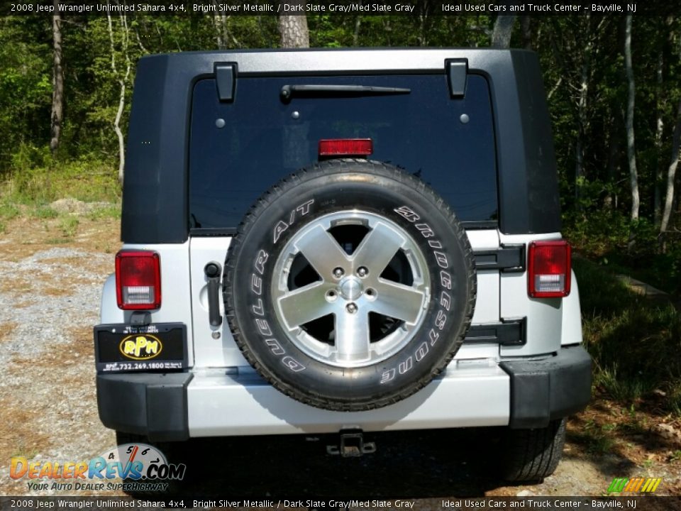 2008 Jeep Wrangler Unlimited Sahara 4x4 Bright Silver Metallic / Dark Slate Gray/Med Slate Gray Photo #8