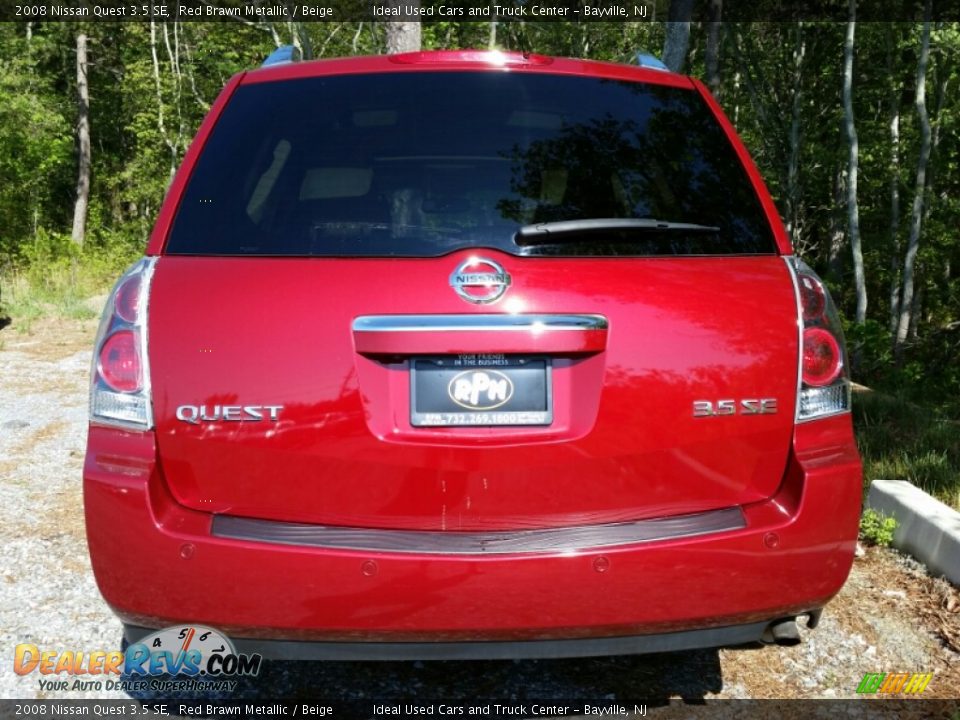 2008 Nissan Quest 3.5 SE Red Brawn Metallic / Beige Photo #8