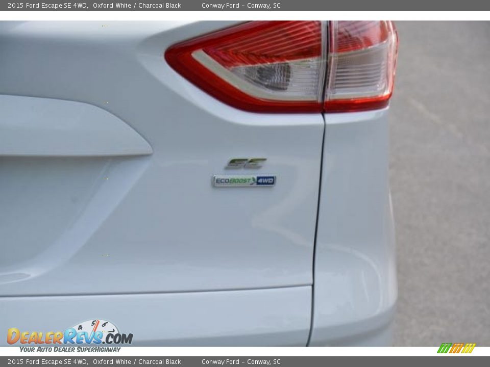 2015 Ford Escape SE 4WD Oxford White / Charcoal Black Photo #7