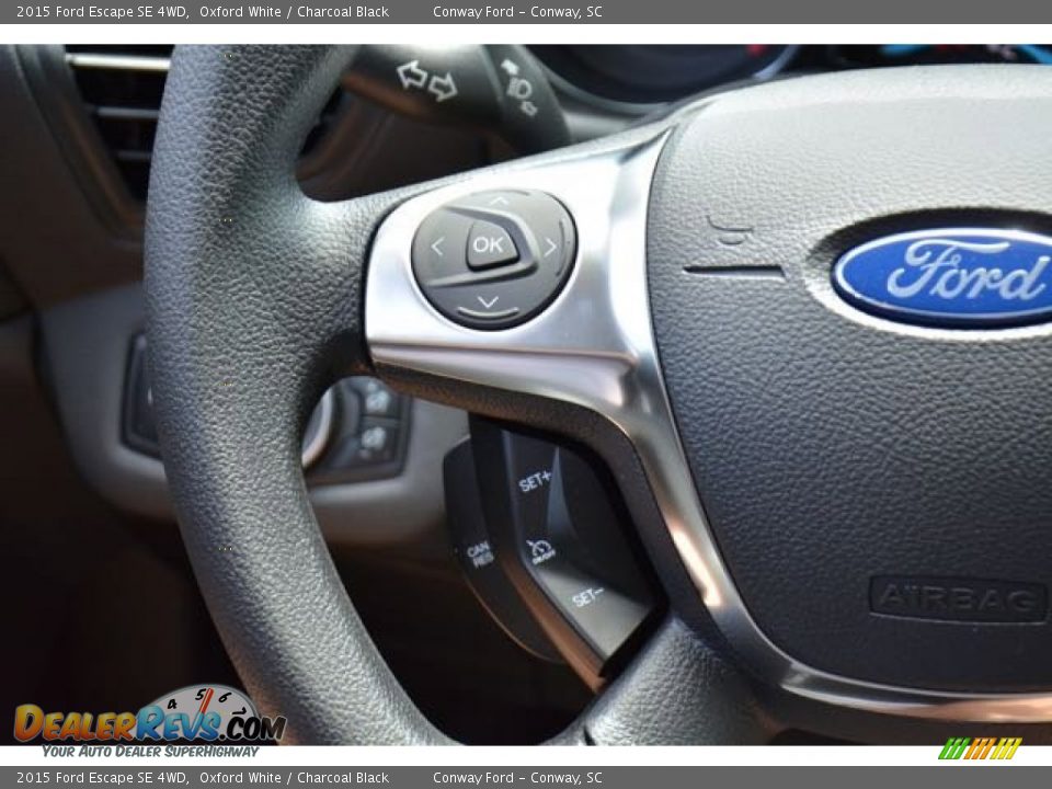 2015 Ford Escape SE 4WD Oxford White / Charcoal Black Photo #22