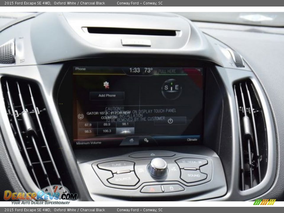 2015 Ford Escape SE 4WD Oxford White / Charcoal Black Photo #25