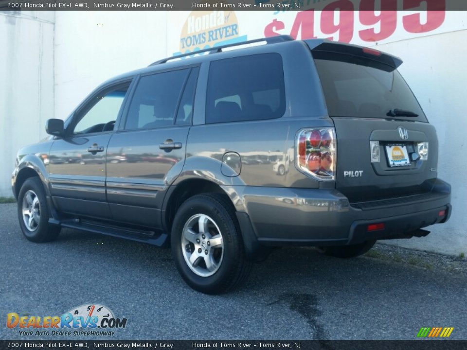 2007 Honda Pilot EX-L 4WD Nimbus Gray Metallic / Gray Photo #4