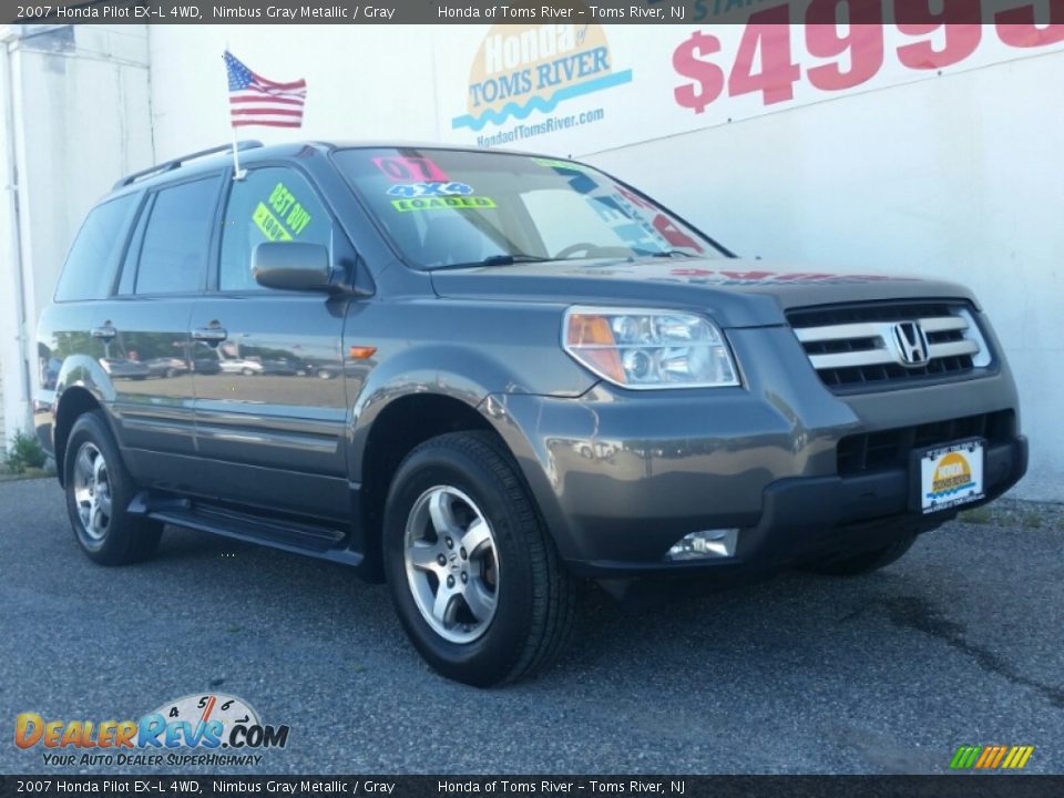 2007 Honda Pilot EX-L 4WD Nimbus Gray Metallic / Gray Photo #7