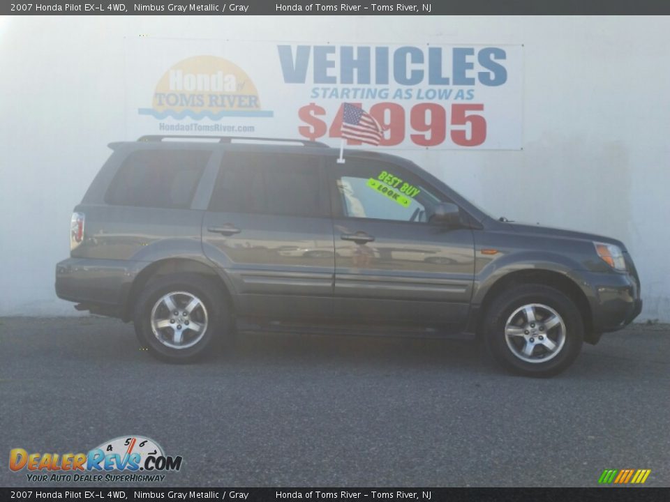 2007 Honda Pilot EX-L 4WD Nimbus Gray Metallic / Gray Photo #8