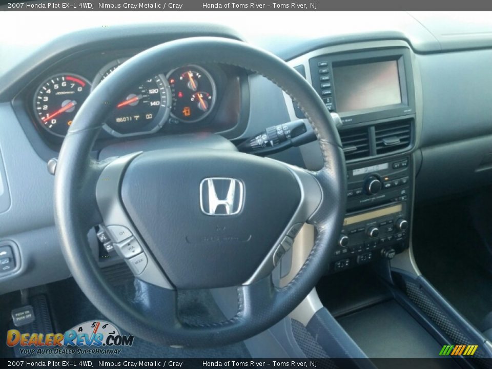 2007 Honda Pilot EX-L 4WD Nimbus Gray Metallic / Gray Photo #15