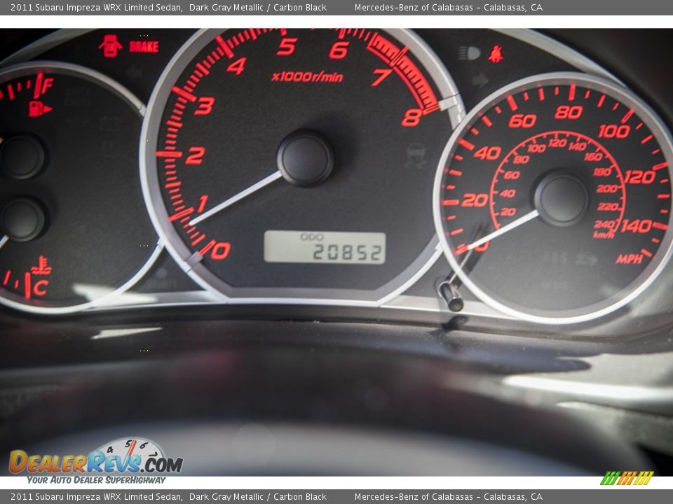 2011 Subaru Impreza WRX Limited Sedan Dark Gray Metallic / Carbon Black Photo #30