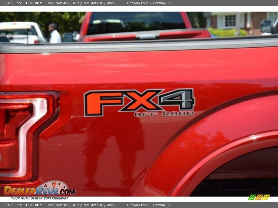 2015 Ford F150 Lariat SuperCrew 4x4 Ruby Red Metallic / Black Photo #5