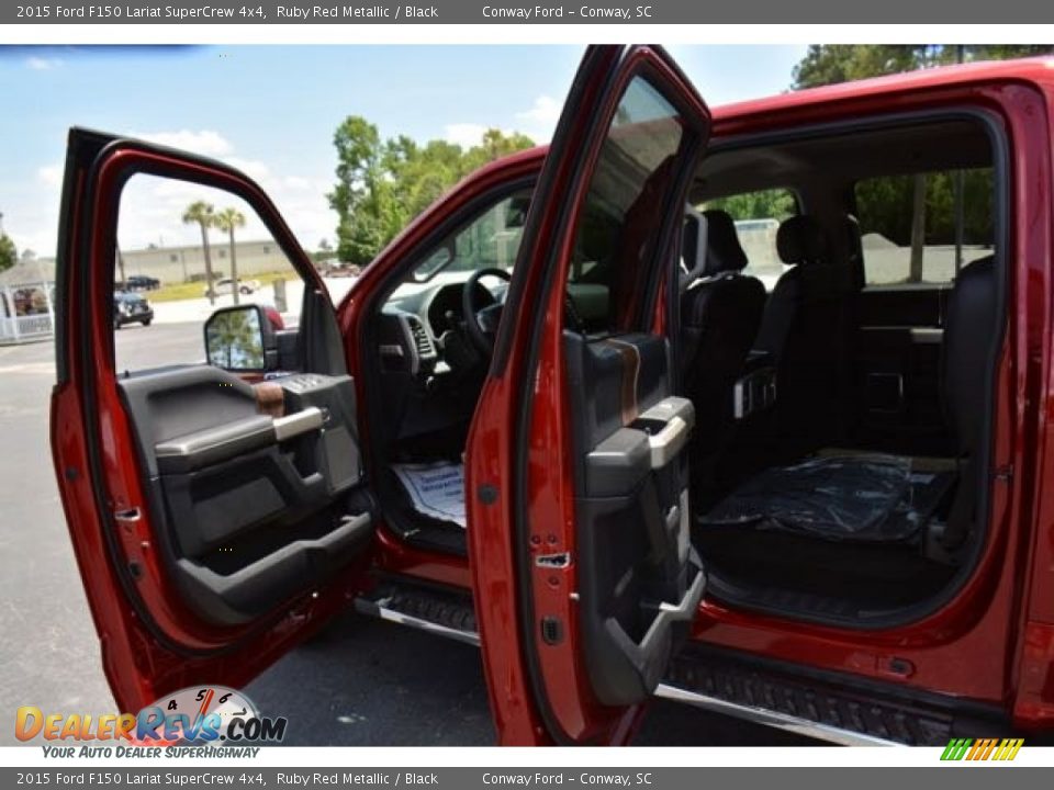 2015 Ford F150 Lariat SuperCrew 4x4 Ruby Red Metallic / Black Photo #11