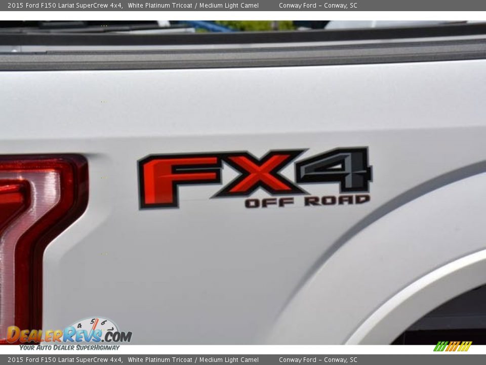 2015 Ford F150 Lariat SuperCrew 4x4 White Platinum Tricoat / Medium Light Camel Photo #6