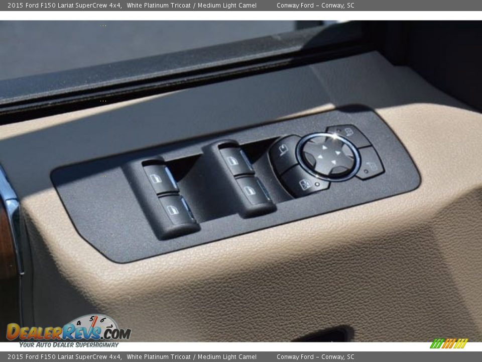 2015 Ford F150 Lariat SuperCrew 4x4 White Platinum Tricoat / Medium Light Camel Photo #20
