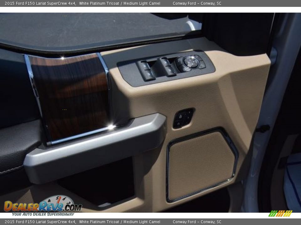 2015 Ford F150 Lariat SuperCrew 4x4 White Platinum Tricoat / Medium Light Camel Photo #21