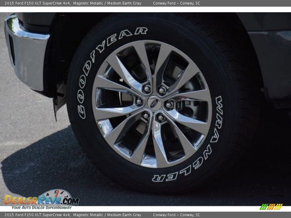 2015 Ford F150 XLT SuperCrew 4x4 Magnetic Metallic / Medium Earth Gray Photo #10