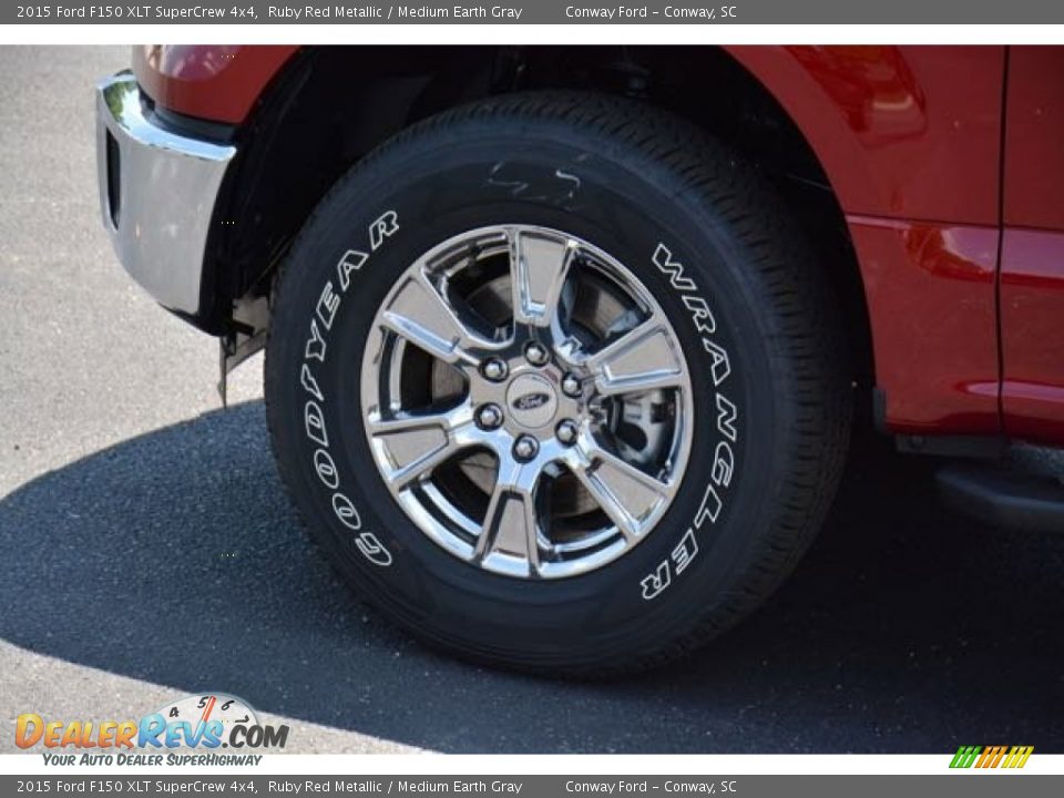 2015 Ford F150 XLT SuperCrew 4x4 Ruby Red Metallic / Medium Earth Gray Photo #10