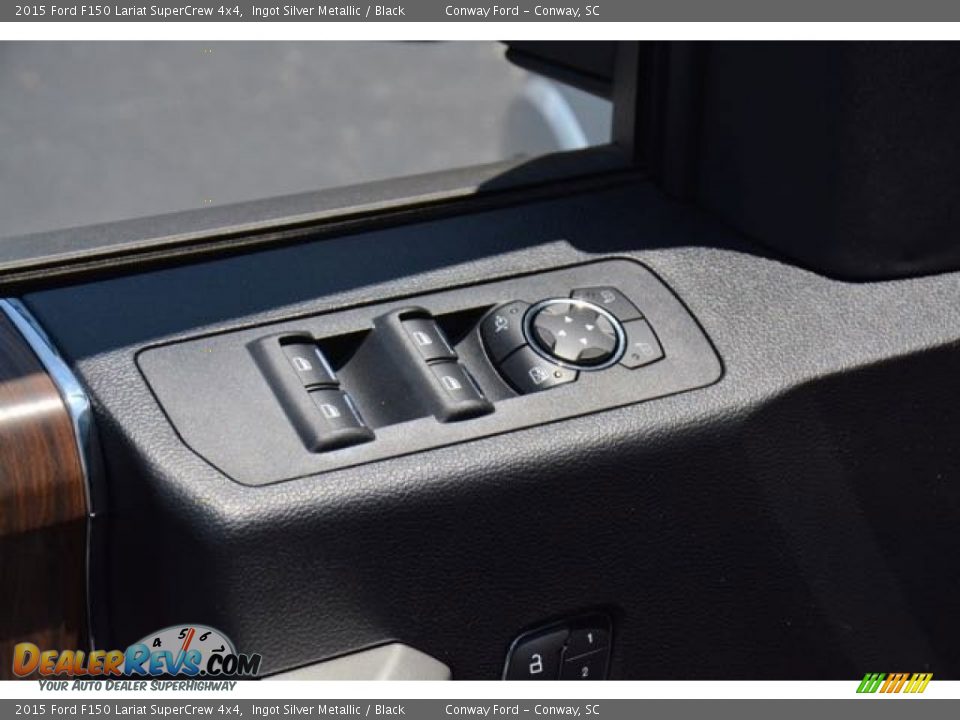 2015 Ford F150 Lariat SuperCrew 4x4 Ingot Silver Metallic / Black Photo #19