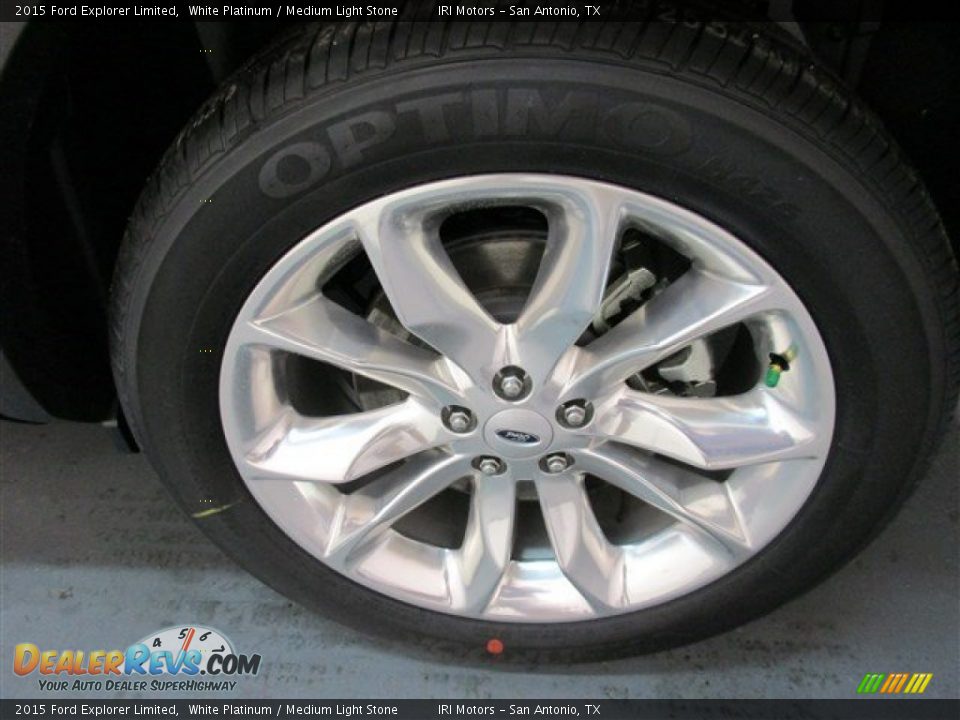 2015 Ford Explorer Limited White Platinum / Medium Light Stone Photo #4