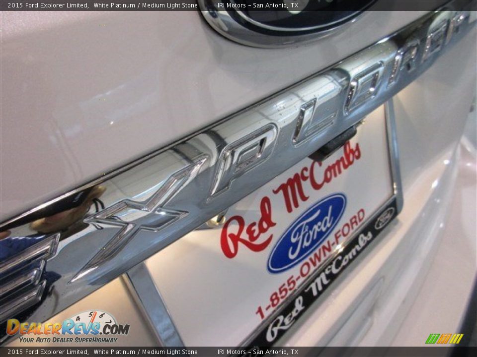 2015 Ford Explorer Limited White Platinum / Medium Light Stone Photo #6