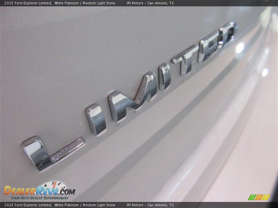 2015 Ford Explorer Limited White Platinum / Medium Light Stone Photo #7